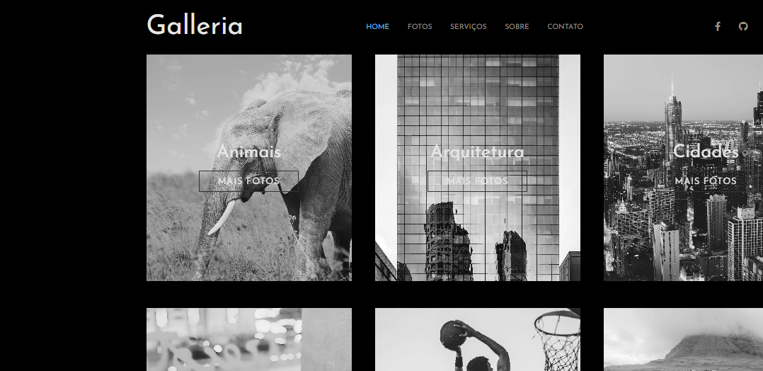 galeria de fotos em preto e branco